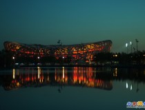 偶拍鸟巢夜景